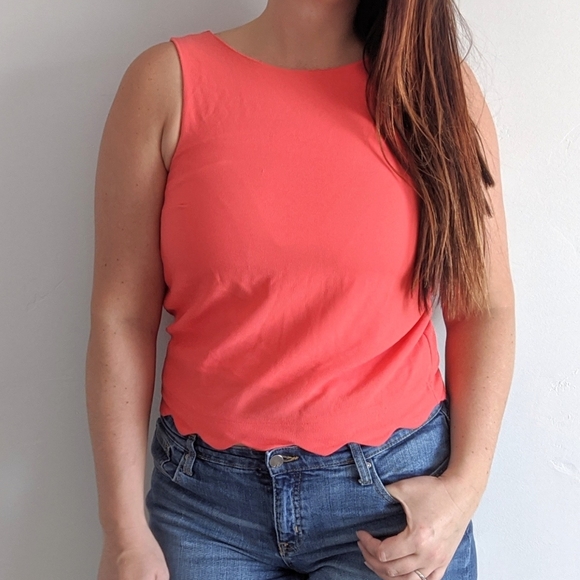 🌿CORAL CROP TOP🌿 - Picture 1 of 5